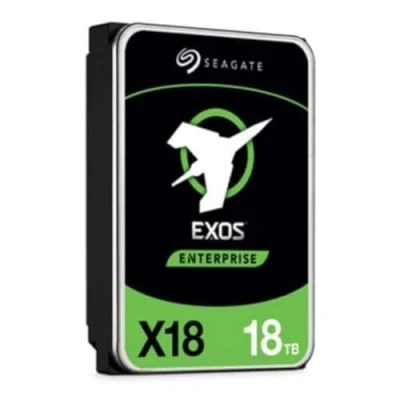 Imagen de Seagate Exos X18, 18 TB, Disco Duro Interno Enterprise Classe, SATA HDD, CMR 3,5&quot;, Hyperscale 6 GB/s, 7.200 RPM, 512e, 4 KB FastFormat (ST18000NM000J)