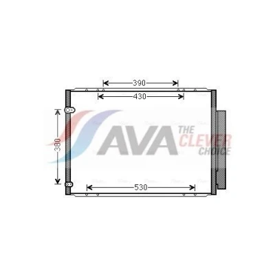 Imagen de AVA COOLING SYSTEMS TO5573D Condensador con secador 15,5mm 10,2mm Aluminio 511mm R134a LEXUS: RX II (XU30) 350 AWD, 2006 2008