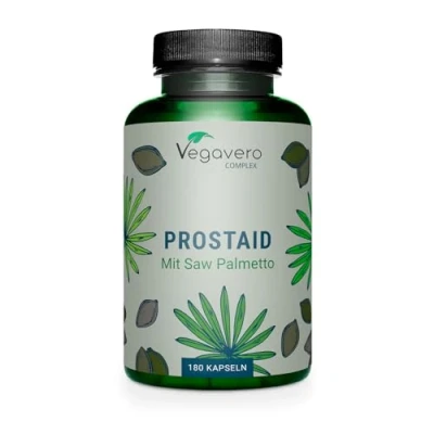 Imagen de Próstata Vegavero® Saw Palmetto 5600 mg 180 Cápsulas Con Ortiga Verde, Epilobio, Calabaza Salud Vías Urinarias Vegano