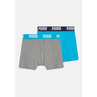 Imagen de PUMA Everyday Basic Boxers 2P, Boxer, Niños, Grey Mélange/Blue New, 146 152