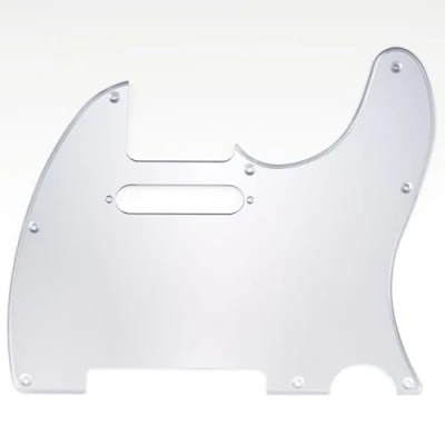 Imagen de Musiclily 8 Agujeros Tele Pickguard Guitarra Golpeador para Eléctrica Fender American/México Standard Telecaster Estilo Moderno, 1 capa Silver Mirror