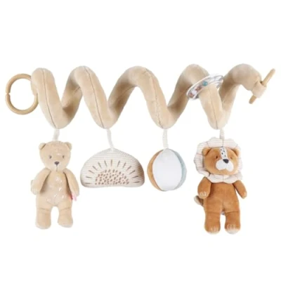 Imagen de Noukie&#039;s Spirale D&#039;activité Bébé Babou &amp; Kendi Juego Despertar de Veloudoux para Instalar en Cama, Parque Infantil, Asiento Casco 0+, Cochecito, Color marrón (N2239.41)
