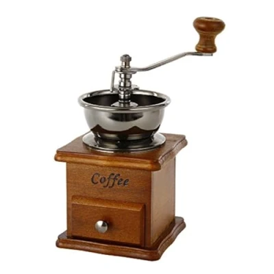 Imagen de Zulux Vendimia Manual Amoladora de café cerámica cónico Burr portátil la manivela cafetera (De Lino)