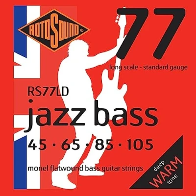 Imagen de Rotosound 77 Jazz Bass Flatwound long scale set 4 string Standard 45 105