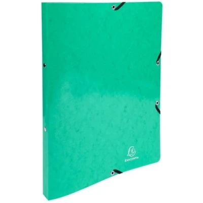 Imagen de Exacompta Ref 54898E Carpeta de anillas Iderama 320 x 240 mm tamaño, apto para documentos A4, 2 juntas tóricas, tablero recubierto brillante, lomo 20 mm, anillos 15 Verde oscuro