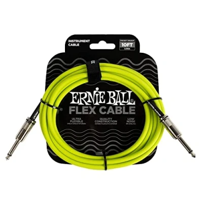 Imagen de Ernie Ball Flex Cable para instrumentos, recto/recto, 3m Verde