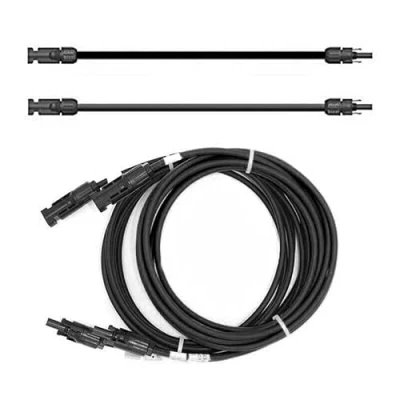Imagen de SOLARTRONICS Cable alargador de 4 mm² H1Z2Z2 K Solar para Balcones, conexión Negro con Conector en Ambos Lados módulos solares PV GAK. Fabricado Alemania (2 x 6 m)