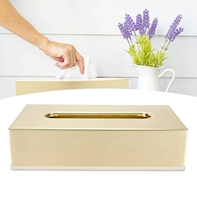 Imagen de Caja de pañuelos Papel Rectangular Acero Inoxidable 304 para Toallas Papel, toallitas baño, toallero 26 x 13 7 cm