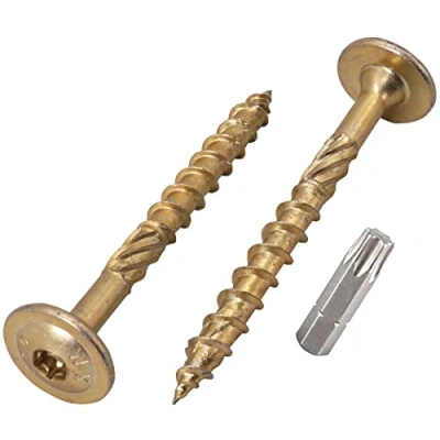 Imagen de Paquete de 20 tornillos acero galvanizado 8,0 x 80 mm, cabeza torx, oblea, madera, rosca parcialmente (20, 8 mm)