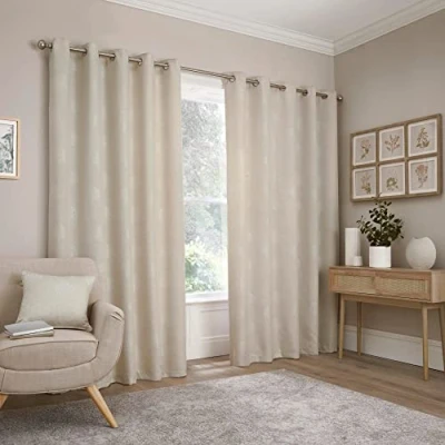 Imagen de Appletree Loft Cosecha Par de Cortinas con Ojales, 229 x cm, Color Natural