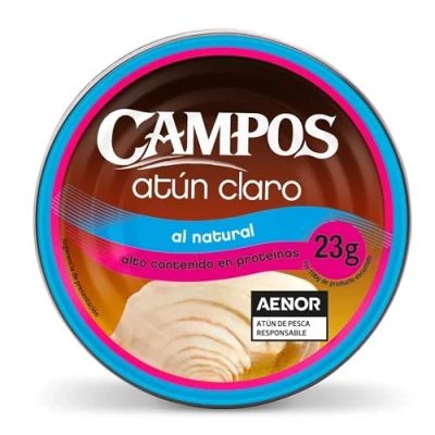 Imagen de Campos Conserva de Atún Claro APR Al Natural, 160 g (Atún pesca responsable)