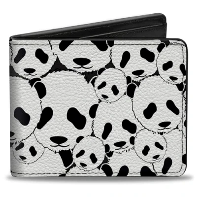 Imagen de Buckle Down Panda Cartera Plegable para Accesorios de Viaje, Multicolor, 4.0&quot; x 3.5&quot; Hombre