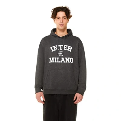 Imagen de Inter FC Internazionale Milano S.p.A Sudadera con Capucha, Unisex, para Adultos, Producto Oficial, colección Back to Stadium, Gris, L