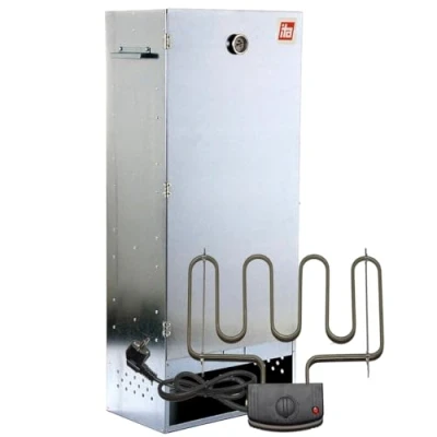 Imagen de ITA Ahumador electrico 7004 111x29x47 cm de Acero Inoxidable Ahumadero premium con termómetro Resistente a la corrosión, duradero Horno para ahumar carne, pescado, salchichas