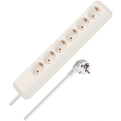Imagen de Brennenstuhl Eco Line regleta de enchufes con 6 tomas corriente (cable 1,5 m, sin interruptor) blanco