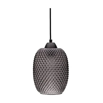 Imagen de Pauleen Pendant luminaire 48188 Luminaria Colgante Gleaming Glamour, máx. 20 vatios, Vidrio Ahumado, Negro, Cristal, Metal, E27, Smoked Glass, Black