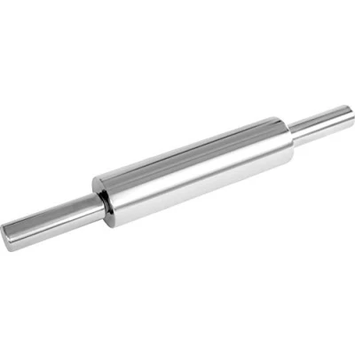 Imagen de FACKELMANN Rolling Pin 25 x 6 cm Stainless Steel Rodillo Acero INOX. 30X5CM. FMPROF, Aluminio