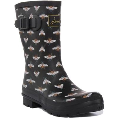 Imagen de Joules Molly Welly Shoes, Bota a la Altura de Pantorrilla Mujer, Negro Verdadero, 36 EU Ancho