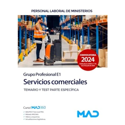 Imagen de Servicios comerciales (Grupo Profesional E1). Personal laboral de Ministerios. Temario específico y test