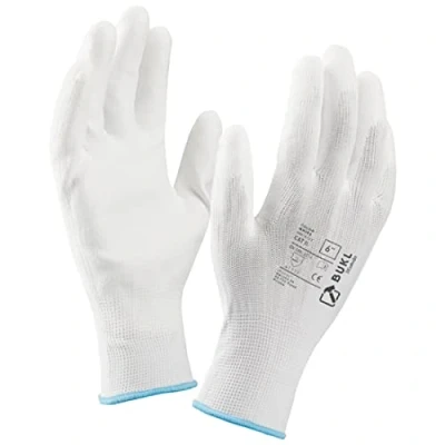 Imagen de 3Kamido Guantes de trabajo BUKL montaje antideslizantes Sin costuras,industria automotriz,servicio automotriz, talla 10(12 pares) Blanco