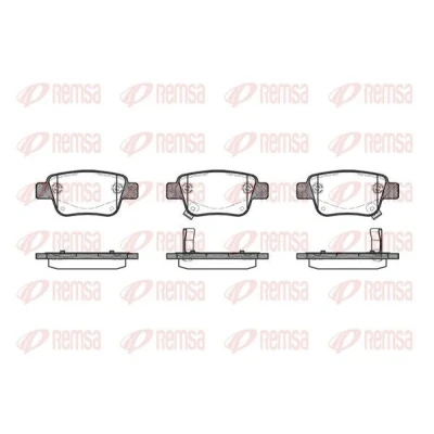 Imagen de REMSA 1047.02 Juego de pastillas freno Eje trasero con contacto avisador desgaste lámina adhesiva accesorios TOYOTA: Corolla Verso