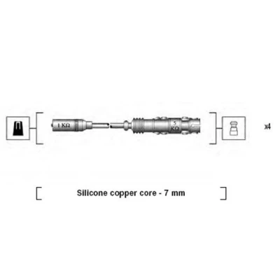 Imagen de MAGNETI MARELLI 941175250764 Juego de Cables Encendido VOLKSWAGEN: Polo III Hatchback, Lupo / 3L