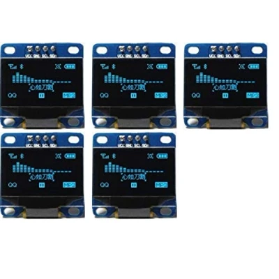 Imagen de TECNOULAB 5 uds OLED 128X64 Pantalla LCD Módulo De LED I2C IIC SPI Serial Color Azul