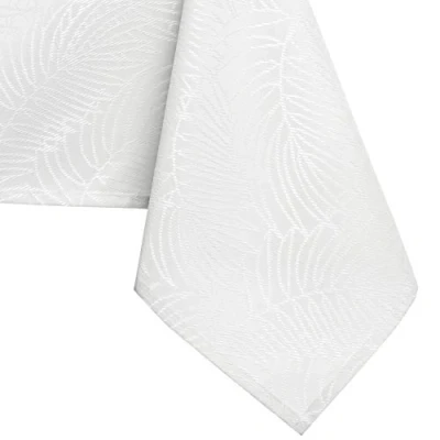 Imagen de AmeliaHome Mantel con efecto loto resistente al agua poliéster Blanco Gaia 140x260 cm