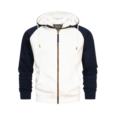 Imagen de Indicode Jeans Inpulko Sudadera con cremallera, Hombre, Talla: Small, Offwhite