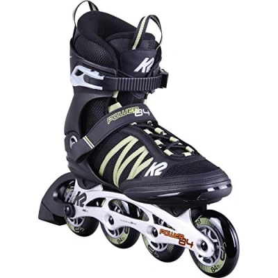 Imagen de K2 Patines en línea Power 84 para hombre con bota blanda K2, color negro y arena, 30D0371 [Exclusiva Amazon]