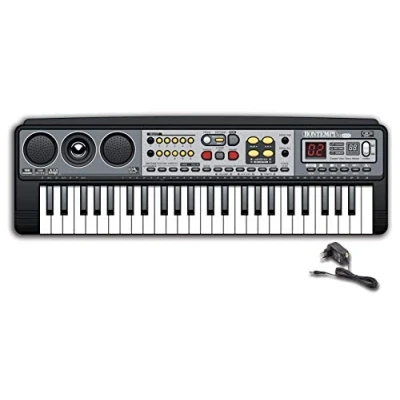 Imagen de Bontempi Organo ELECTRONICO 49 Teclas Adaptador Y Conector USB Sonidos 100 RITMOS con MP3 57X25X18CM, Multicolor, 54 x 17 55 cm (154900)