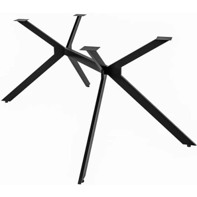 Imagen de CLP Patas para Mesa Cascada Metálica I Base Moderna De 4 Sin Tablero Bastidor Acero En Estilo Industrial, Color:Negro, Tamaño:M