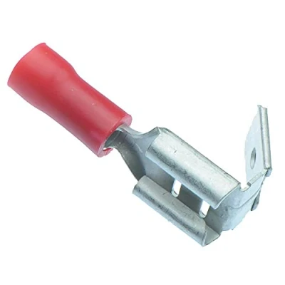 Imagen de 100 conectores de terminal pala crimpado con aislamiento 6,3 mm, 16 22 AWG, cable eléctrico