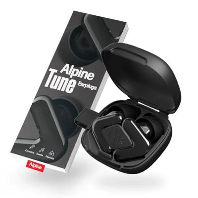 Imagen de Alpine Tune Tapones Oidos Concierto, Música con Reducción de Ruido, Calidad Hi Fi, 19dB Protección Auditiva, 4 Tamaños Incluidos, Para Festivales, Fiestas y Clubs, Negro