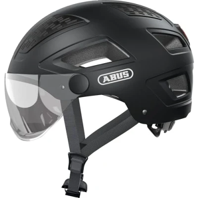 Imagen de ABUS casco urbano Hyban 2.0 ACE de bicicleta con visera, ligero y carcasa dura ABS para hombres mujeres negro mate, talla XL