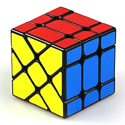 Imagen de OJIN YONGJUN YJ Fisher Yileng V2 Cubo 3x3x3 Forma Mod Twisty Puzzle Suave Mágico Rompecabezas Juguetes (Negro)