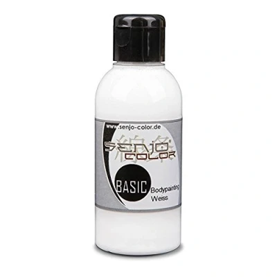 Imagen de Pintura Corporal I 75 ml para Aerógrafo y Pincel Carnaval, Disfraces, Pintacaras Senjo Color Basic Blanco