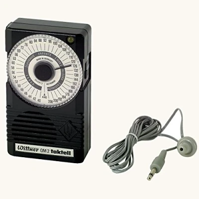 Imagen de METRONOMO ELECTRONICO Wittner (861161) (Sistem Taktell) (Quarzo QM/2) (Negro) (Con Auricular)