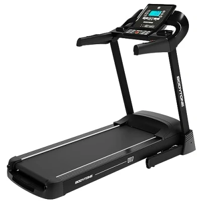 Imagen de Cinta de Correr Plegable Bluetooth con Apps, MP3, Pantalla LCD, Altavoces y 12 Programas. Andar Velocidad Ajustable hasta 18 Km/H Bodytone DT17 Plus