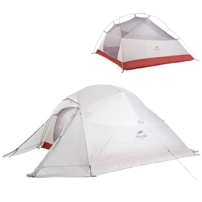 Imagen de Naturehike New Cloud up 3 Personas Tienda Mejorada de Doble Capa campaña Tiendas Senderismo(20D con Falda Nieve Actualización)