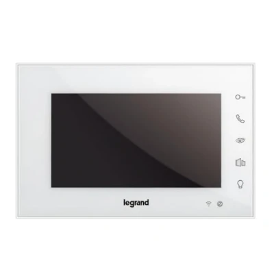 Imagen de LEGRAND, Easykit 365225 Panel interior de vídeo WiFi (7&quot;, color brillante, botones sensor, conexión para smartphone, control aplicación, ajuste brillo, volumen, pantalla y