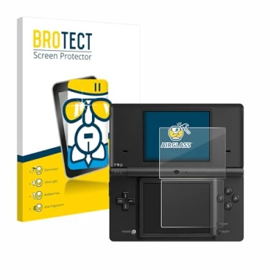 Imagen de BROTECT Protector Pantalla Cristal para Nintendo DSi Vidrio [Dureza 9H, Anti Arañazos]