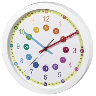 Imagen de Hama Easy Learning Reloj De pared (AA, Multicolor, Blanco, plástico, Vidrio, 455 g, 30 cm)