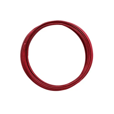 Imagen de Vaessen Creative Redondo Alambre de Aluminio, Rojo (Red), 2 mm 5 m,