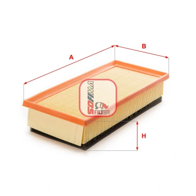 Imagen de SOFIMA S 0080 A Filtro de aire 62,5 135 308 Cartucho filtrante ALFA ROMEO: 147, GT