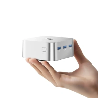 Imagen de ACEMAGICIAN Mini PC T8Plus, 12th Gen Intel Alder Lake N100 (hasta 3,40 GHz), 16 GB LPDDR5 512 M.2 SSD Micro con W11 Pro l Dual RJ45 4K HDMI * 3 WiFi 5 para casa/Oficina/Escuela