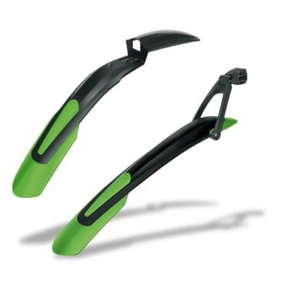 Imagen de SKS Germany Set Green 26&quot; 29&quot; Juego de Guardabarros con Cierre rápido, Protector contra Salpicaduras (Bicicletas montaña, Compuesto por SHOCKBLADE &amp; X Blade), Verde, Unisex Adult, Black, One Size