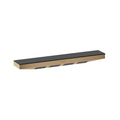 Imagen de hansgrohe Rainfinity, ducha de cervicales con repisa, 1 tipo chorro (PowderRain) y estantería 50cm, bronce cepillado