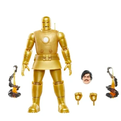 Imagen de Marvel Legends Series Iron Man (Model 01 Gold) Figura de colección 15 cm los cómics Pack Tipo blíster Estilo Retro