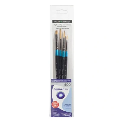Imagen de PRINCETON ARTIST BRUSH CO. SelectArtiste, Pinceles para multi técnica de bellas artes, Sintético, Biselado Sombreador, Mango Corto, Bolsa plásico, 3 unidades